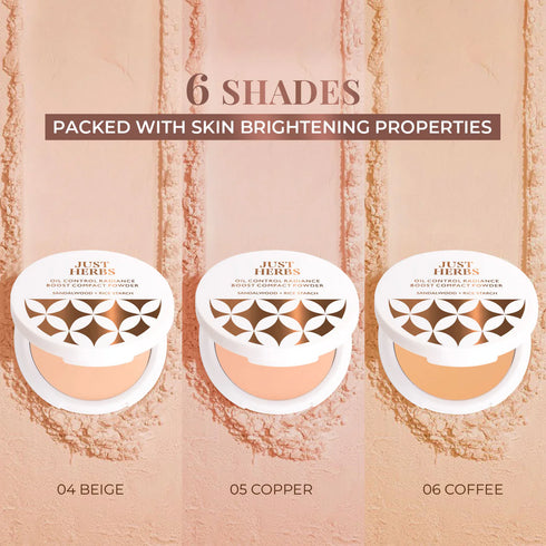 Just Herbs Oil Control Radiance Boost Compact Powder